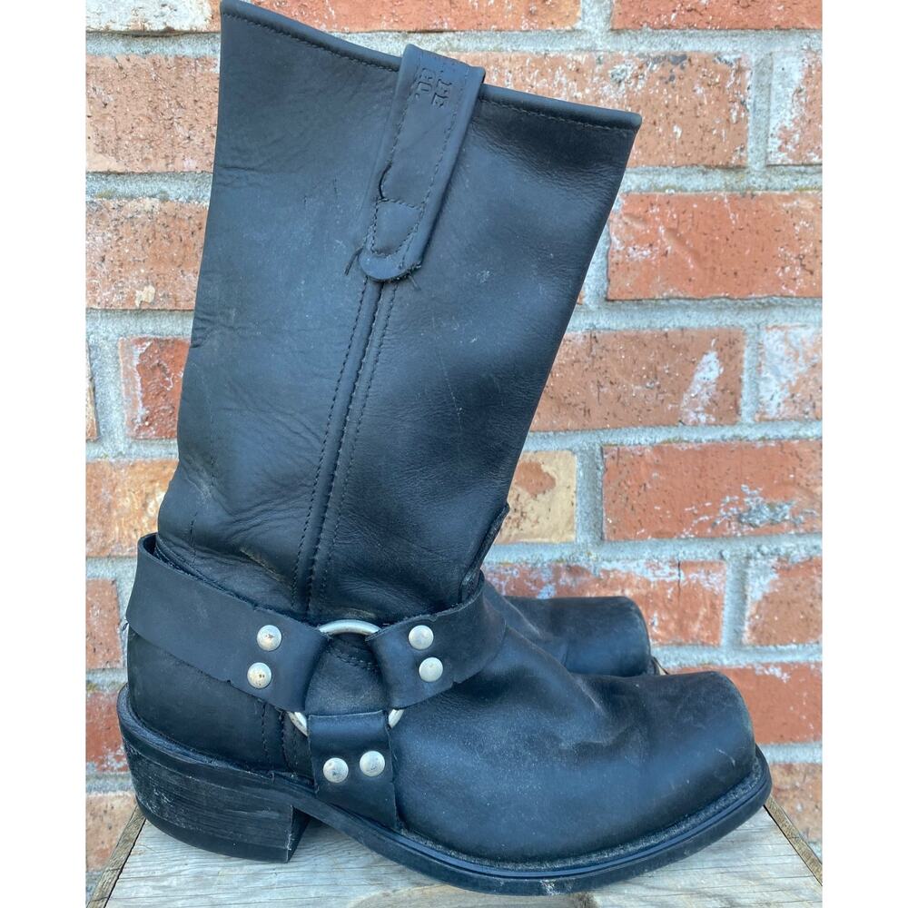 Biltrite Harness Tall Men’s Leather Bike Boots Size Neoprene Sole